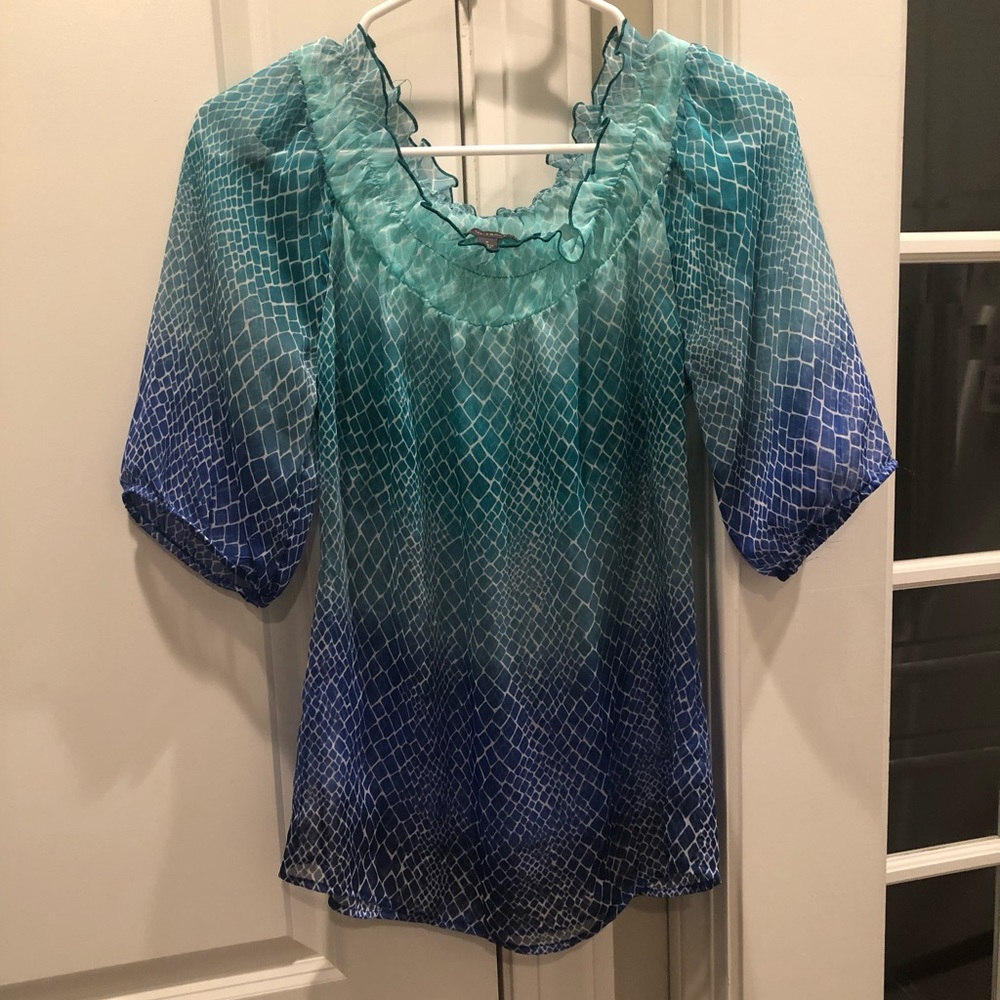 The Limited blue/ green blouse